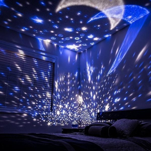 LED-yövalo tähtitaivas-projektori