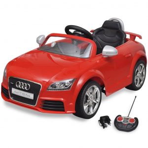 Audi TT RS sähköinen istuttava auto lapsille kauko-ohjaimella, punainen