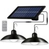 LED-valosarja, aurinkopaneeli, ladattava akku, hämärätunnistin, kaukosäädin
