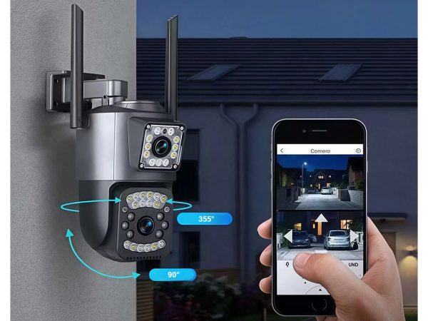 Älykäs tallentava Ulkovalvonta-kamera – WiFi / 4G / Pyörivä / IP66 - Image 2