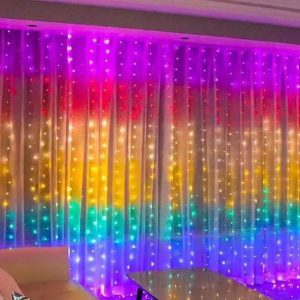 Älykkäät LED-verhovalot 2x2 m | 400 RGB-LEDiä, sovellusohjaus, musiikki-synkronointi & dynaamiset valotehosteet