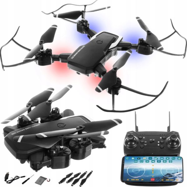 Taittuva WiFi-kamera-drone –  2 akkua, reaaliaikainen kuva