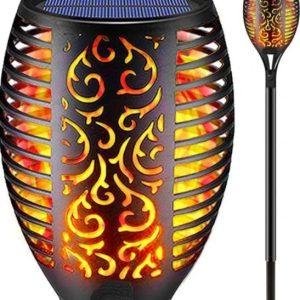 LED-aurinkokenno-lamppu – luonnollinen liekkiefekti puutarhaan