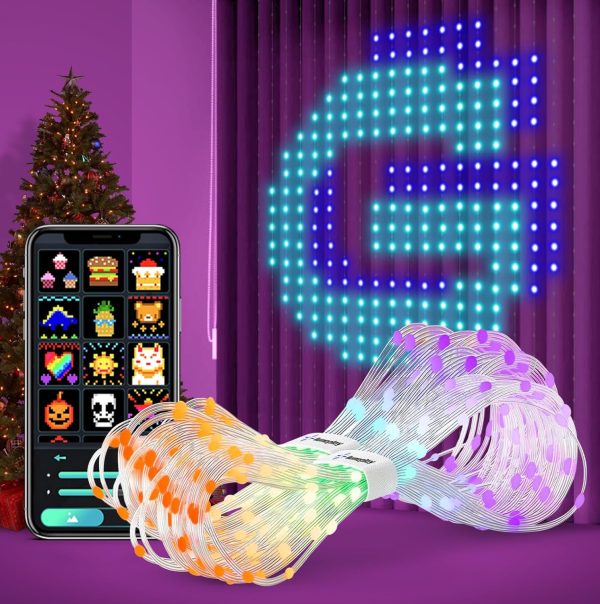 Älykkäät LED-verhovalot 2x2 m | 400 RGB-LEDiä, sovellusohjaus, musiikki-synkronointi & dynaamiset valotehosteet - Image 5