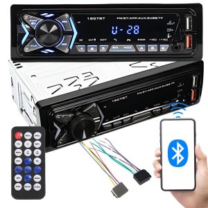 Autoradio Bluetooth USB AUX SD 1-DIN 4 X 25 W