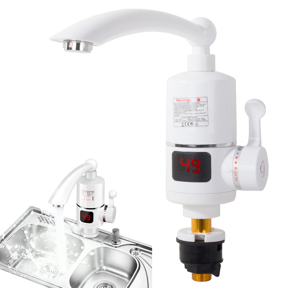Vedenlämmitin-hana, 3000 W, lämmintä vettä kylmävesijohdosta