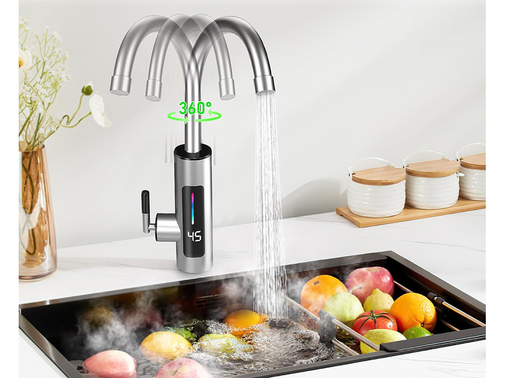 Vedenlämmitin-hana, 3000 W, lämmintä vettä kylmävesijohdosta - Image 3