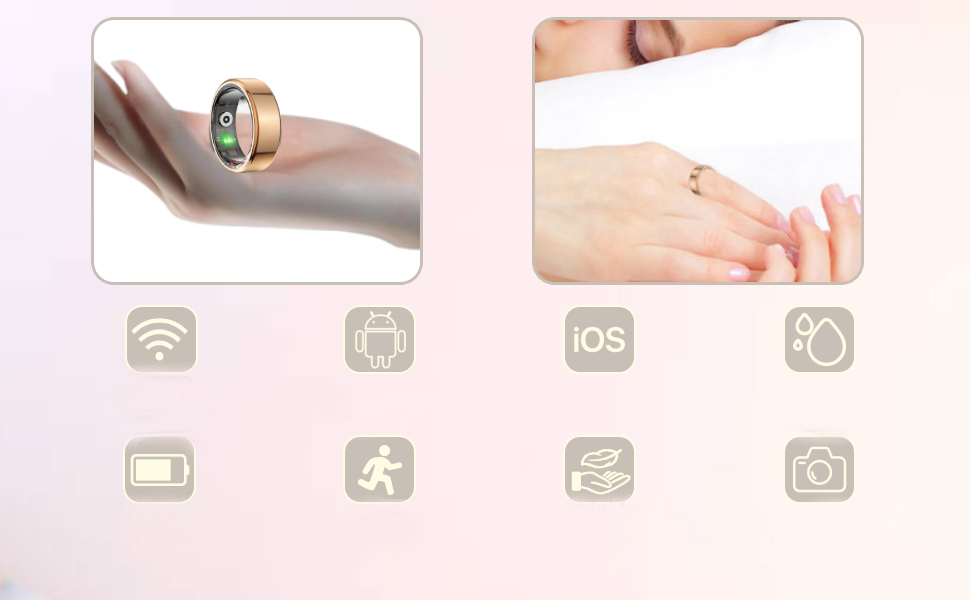 Älysormus, unenseuranta, syke, happisaturaatio, verenpaine jne. Bluetooth, koko 11 - Image 3