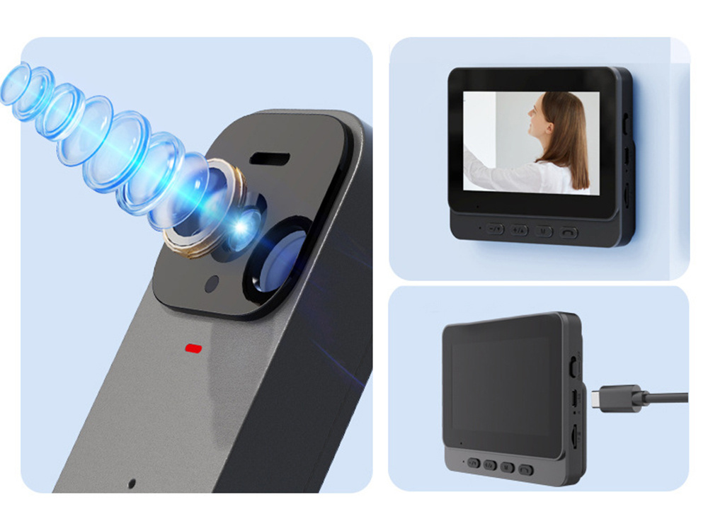 Langaton videopuhelin ovikellolla ja sisänäytöllä - Image 3