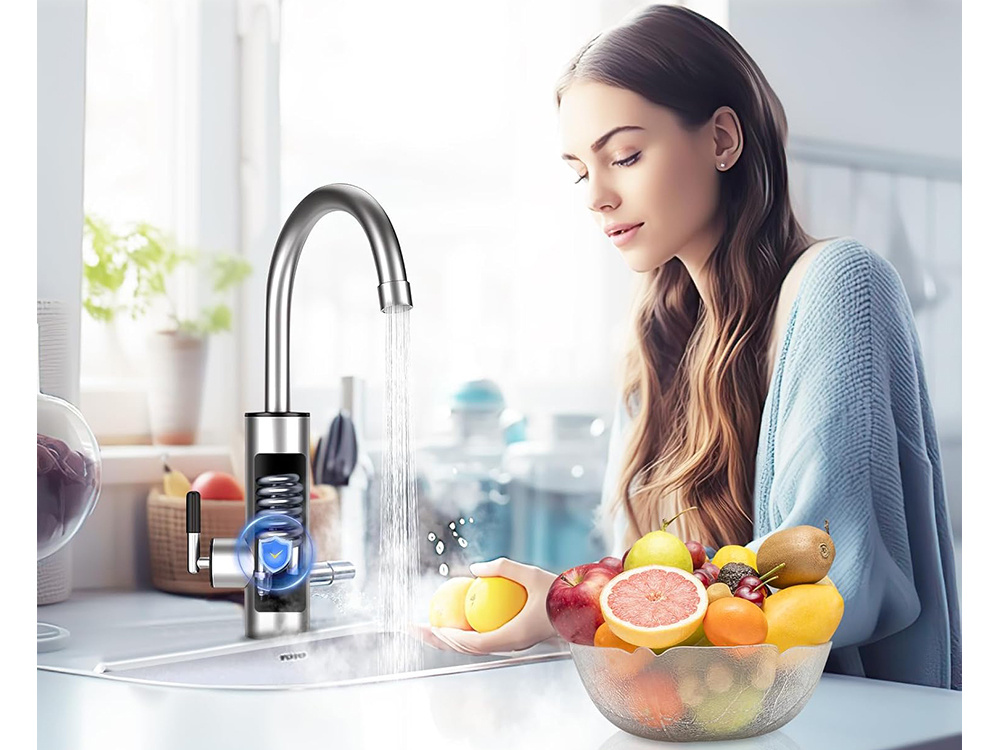 Vedenlämmitin-hana, 3000 W, lämmintä vettä kylmävesijohdosta - Image 4