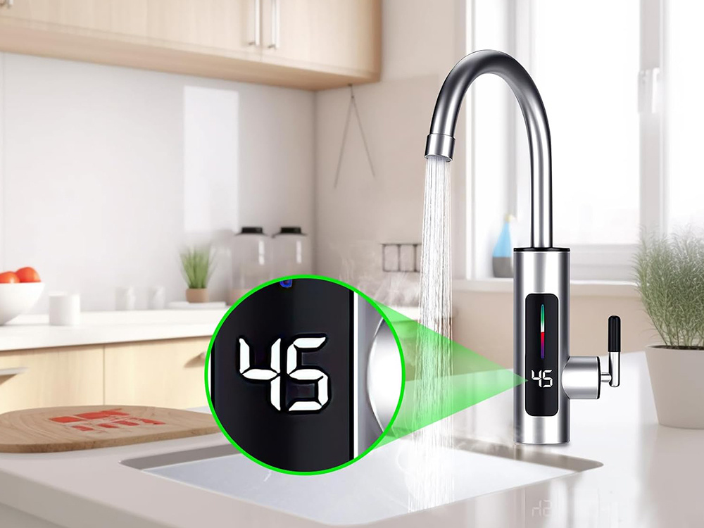 Vedenlämmitin-hana, 3000 W, lämmintä vettä kylmävesijohdosta - Image 5