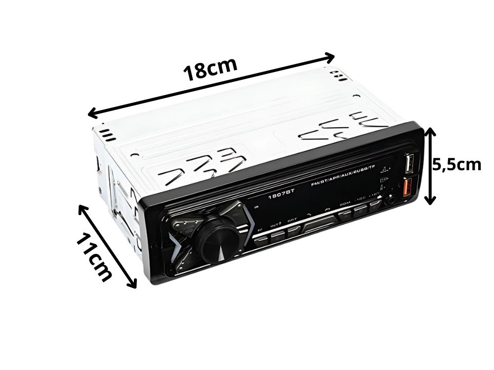 Autoradio Bluetooth USB AUX SD 1-DIN 4 X 25 W - Image 8