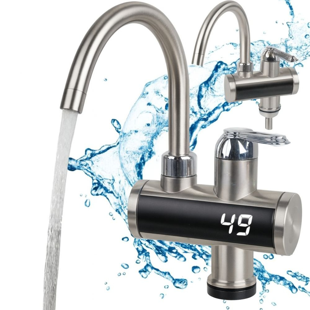 Vedenlämmitin-hana, 3000 W, lämmintä vettä kylmävesijohdosta