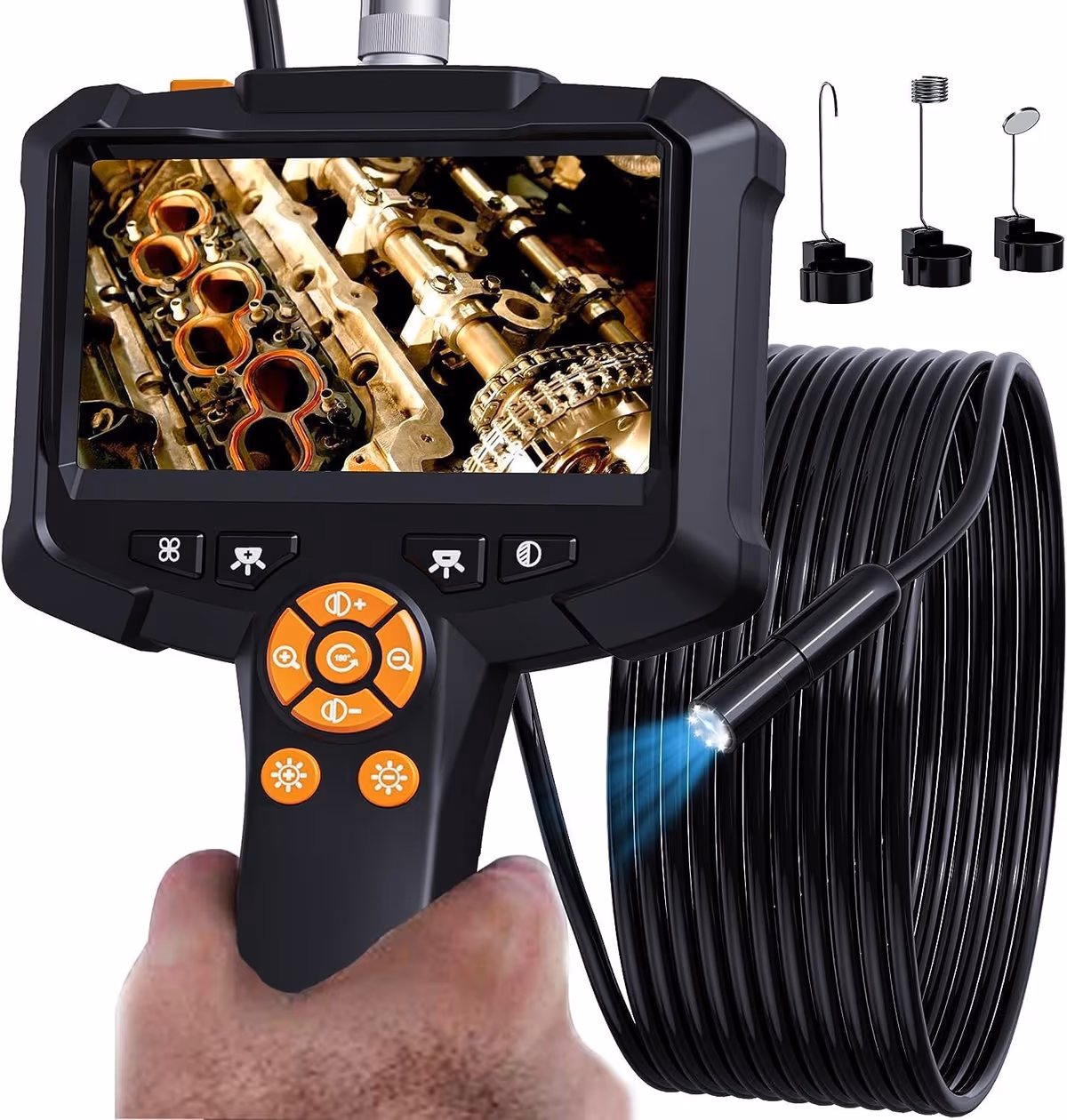 Vedenpitävä Full HD -endoskooppi-kamera 5 m kaapelilla