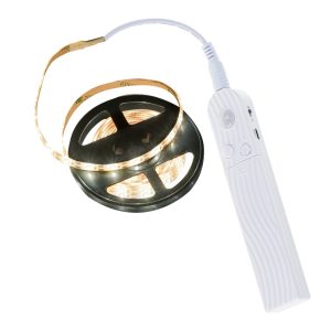 LED-nauha 1 m – paristokäyttöinen liiketunnistimella, lämmin valkoinen