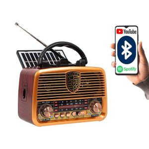 Retro-tyylinen monitoimiradio Bluetoothilla