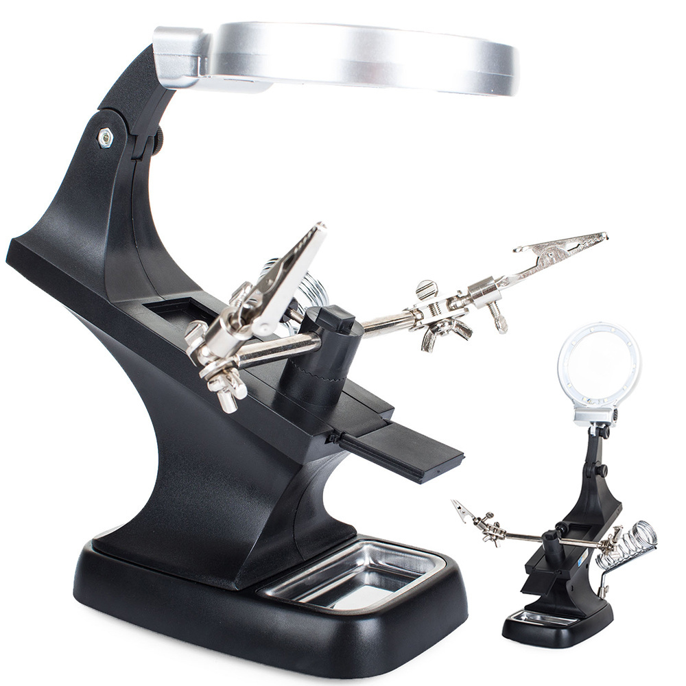 Kolmas käsi suurennuslasilla ja 10 LED-valolla – 3x / 4,5x