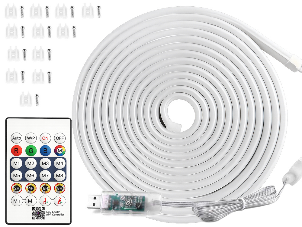 10 m RGB Neon LED -valonauha – Bluetooth, sovellus ja kaukosäädin - Image 12