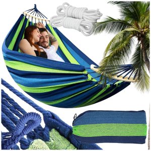 XXL kahden hengen riippumatto 200 kg – mukavuutta puutarhaan ja retkille