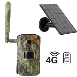 4G SIM riistakamera – aurinko-käyttöinen, live-kuvalla ja yötilalla