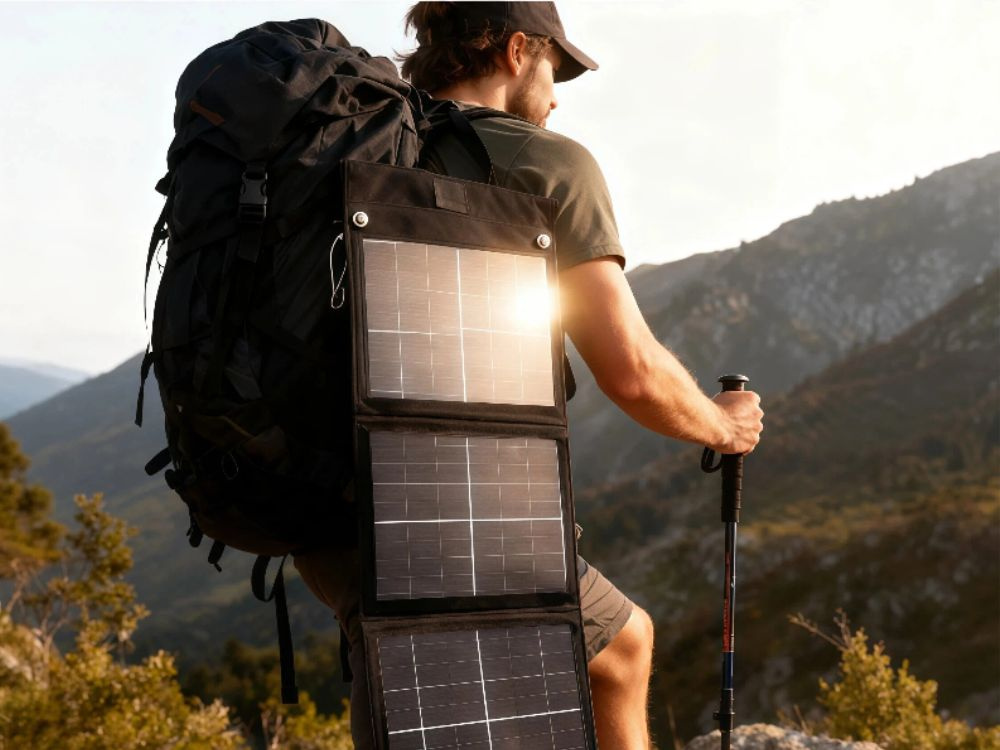Taitettava 20W aurinkopaneeli USB-laturilla – kannettava aurinkolaturi - Image 9