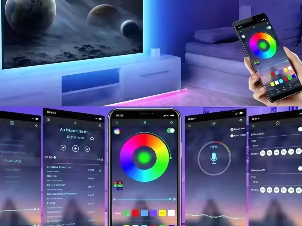 RGB LED -valosarja USB-liitännällä – sovellus- ja kaukosäädettävä (7,5 m, 50 LEDiä) - Image 3