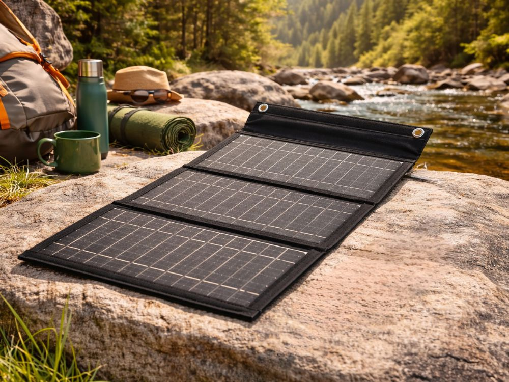 Taitettava 20W aurinkopaneeli USB-laturilla – kannettava aurinkolaturi - Image 5
