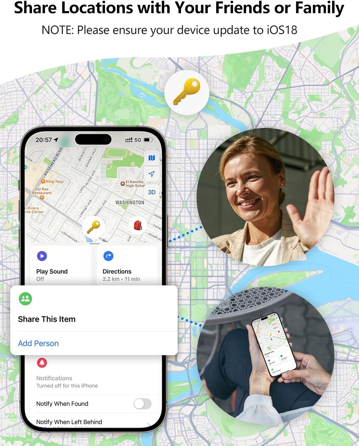 Bluetooth-paikannin Apple Find My -tuella – avaimille, laukulle ja lompakolle - Image 7