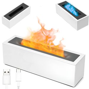 LED USB Ilmankostutin liekkiefektillä ja aroma-diffuusorilla