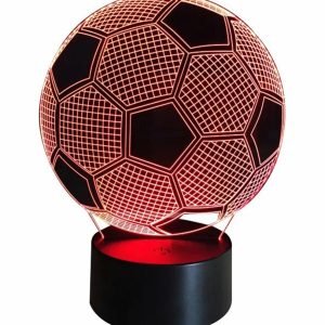 3D LED-jalkapallo-yölamppu USB – RGB-yövalo