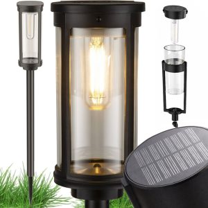 Aurinko-käyttöinen LED-puutarhavalaisin – lämmin valo, IP65