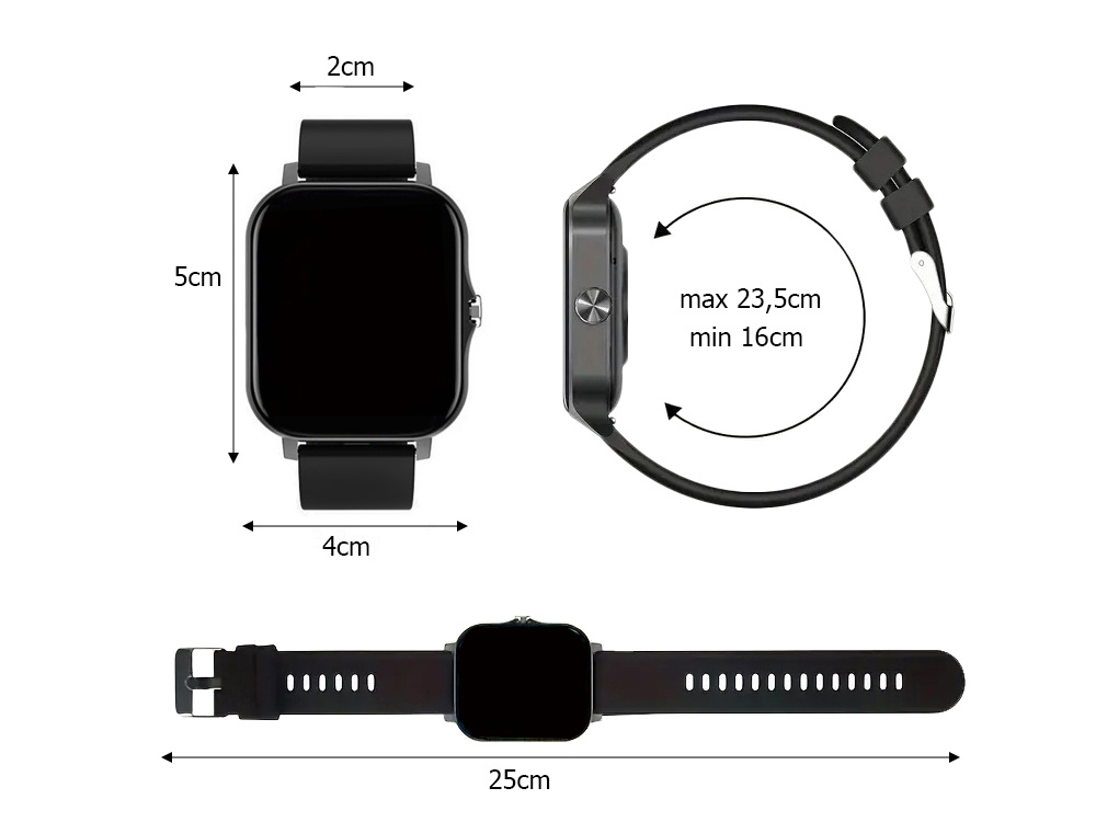 Älykello Bluetooth-puheluilla, sykemittarilla ja SpO₂-mittauksella – 2 ranneketta - Image 10