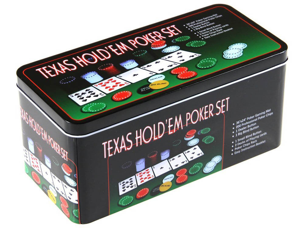 Texas Poker -setti – 200 pelimerkkiä, pelikortit ja pelialusta - Image 5