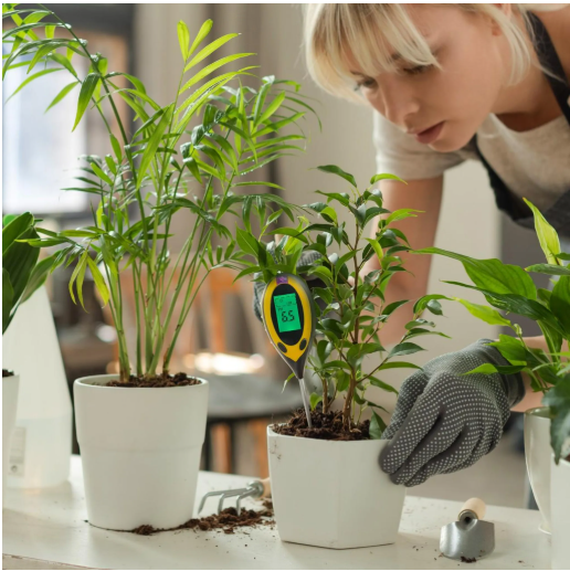 4-in-1 maaperämittari – pH-, kosteus-, lämpötila- ja valomittari kasveille LCD-näytöllä - Image 3