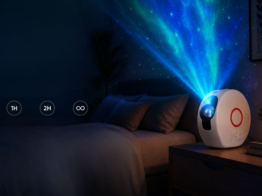 LED Galaxy Star -projektori Bluetooth-kaiuttimella, kaukosäätimellä ja yövalolla - Image 4
