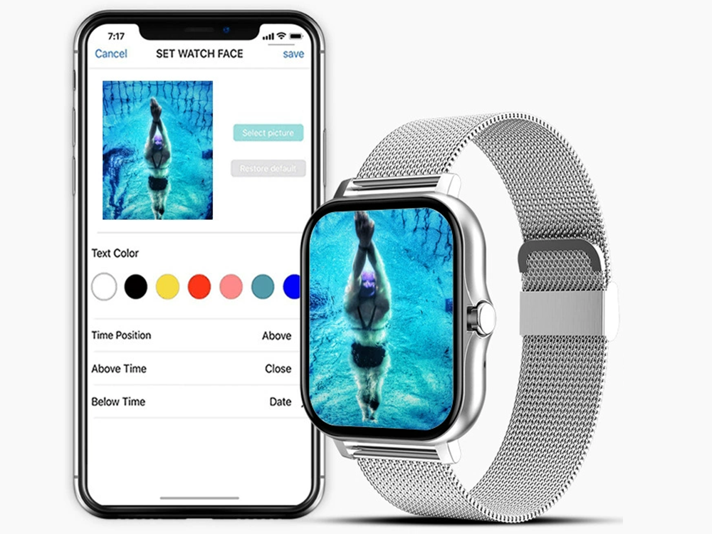 Älykello Bluetooth-puheluilla, sykemittarilla ja SpO₂-mittauksella – 2 ranneketta - Image 6