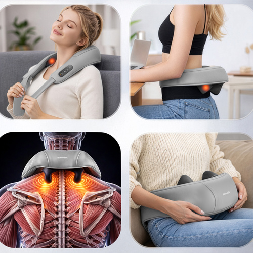 Shiatsu niskahieroja langaton – lämmitys-toiminto, USB-C, 22,2 W - Image 7
