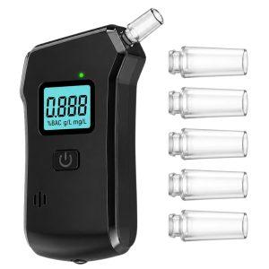 Digitaalinen alkometri LCD-näytöllä ja LED-taskulampulla