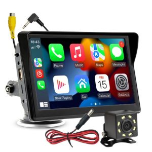7” autoradion kosketusnäyttö – CarPlay, Android Auto, Bluetooth ja peruutuskamera