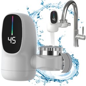 Sähköinen läpivirtaus-vedenlämmitin hanalle 3000 W LCD-näytöllä