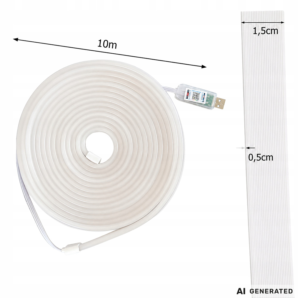 5 m RGB Neon LED -valonauha – Bluetooth, LotusLamp X -sovellus ja kaukosäädin - Image 12
