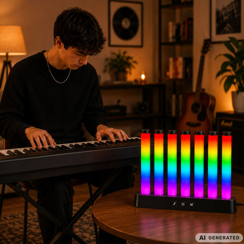 RGB LED -koristevalaisin 7 pylvästä – musiikkiin reagoiva, sovellus ja kaukosäädin - Image 3