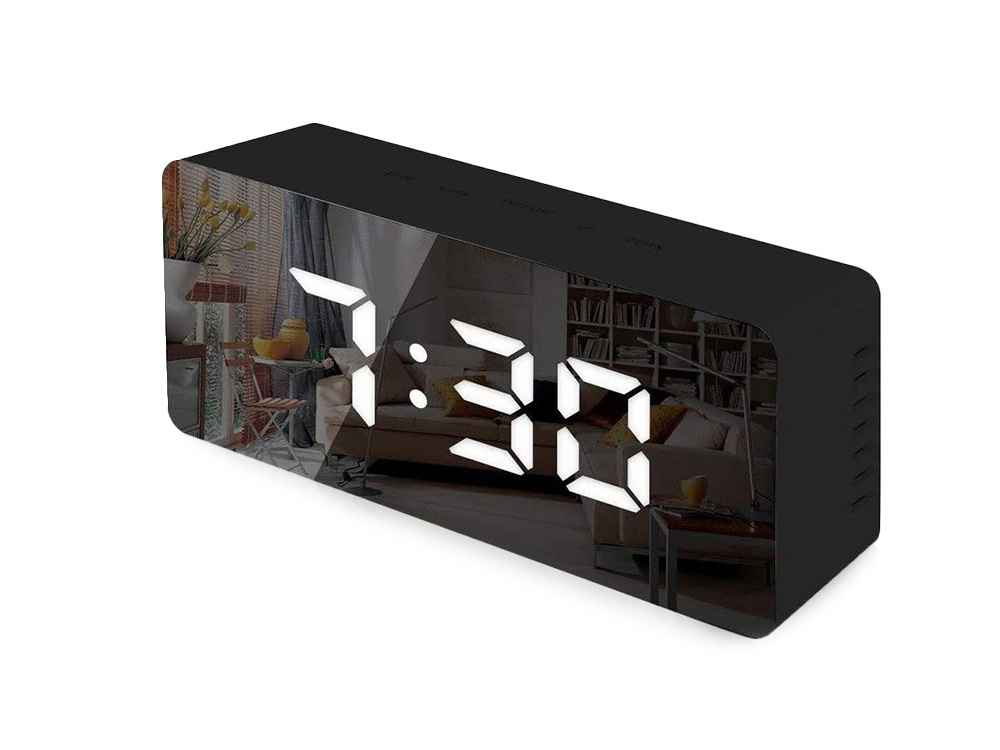 Digitaalinen LED-herätyskello lämpömittarilla ja peilinäytöllä - Image 3