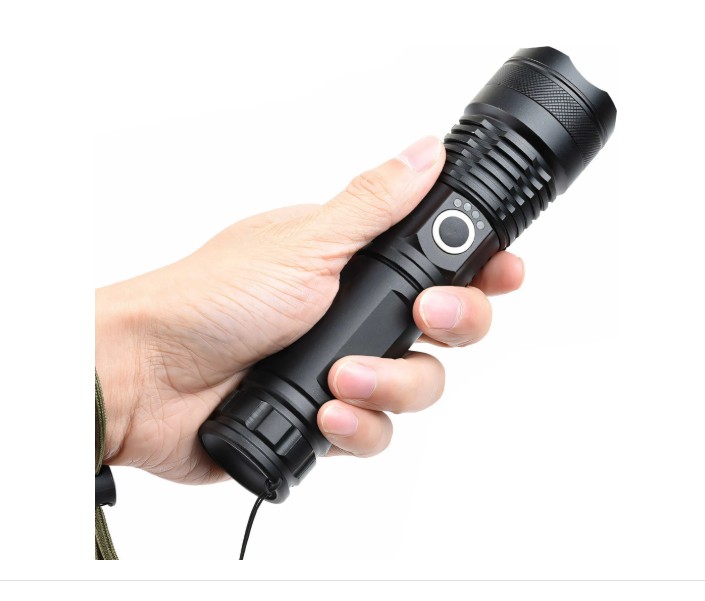 Ladattava LED-taskulamppu Zoom – 500 lm, 330 m, USB-lataus ja IPX5 - Image 3