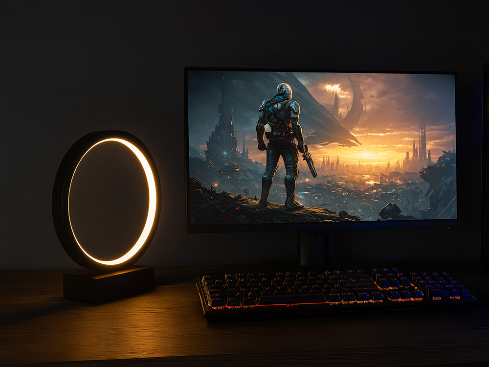 Pyöreä LED-pöytävalaisin - Image 3