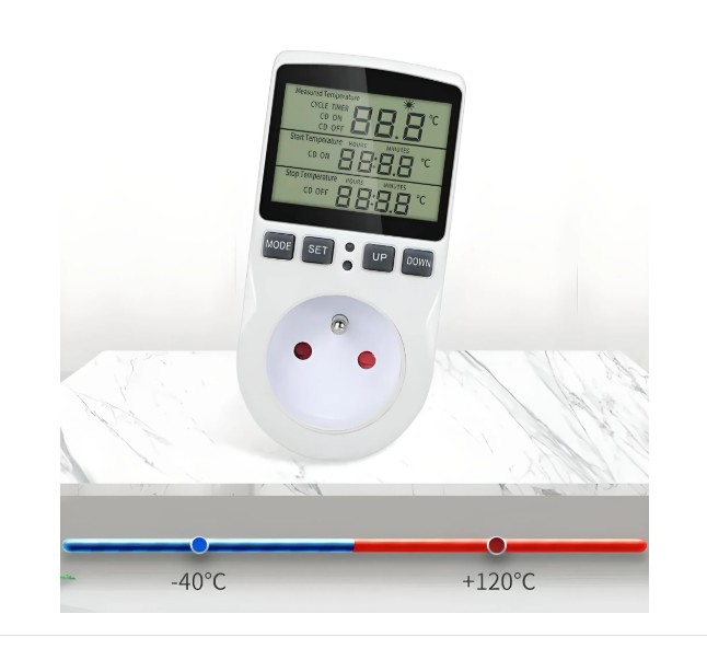 Digitaalinen lämpötila-termostaatti integroidulla anturilla ja ajastimella - Image 3
