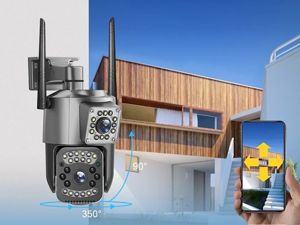 6MP WiFi ulkovalvonta-kamera PTZ – kaksilinssinen, IP66, yökuvaus ja liiketunnistus - Image 3