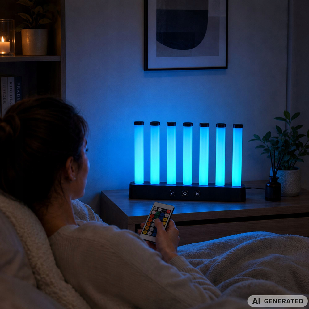 RGB LED -koristevalaisin 7 pylvästä – musiikkiin reagoiva, sovellus ja kaukosäädin - Image 4
