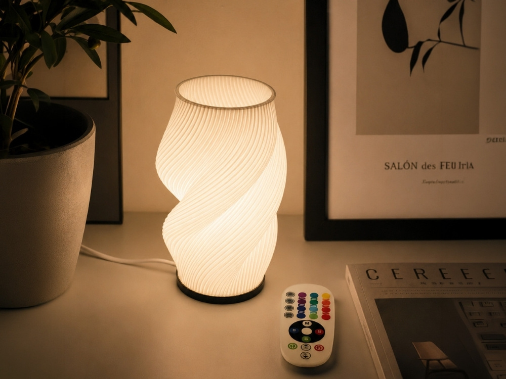2-in-1 RGB LED -pöytävalaisin ja maljakko – kaukosäädin - Image 4