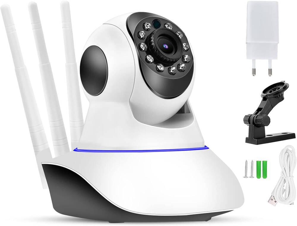 WiFi IP -valvontakamera sisäkäyttöön – HD, yökuvaus, liikkeentunnistus ja kaksisuuntainen ääni - Image 4